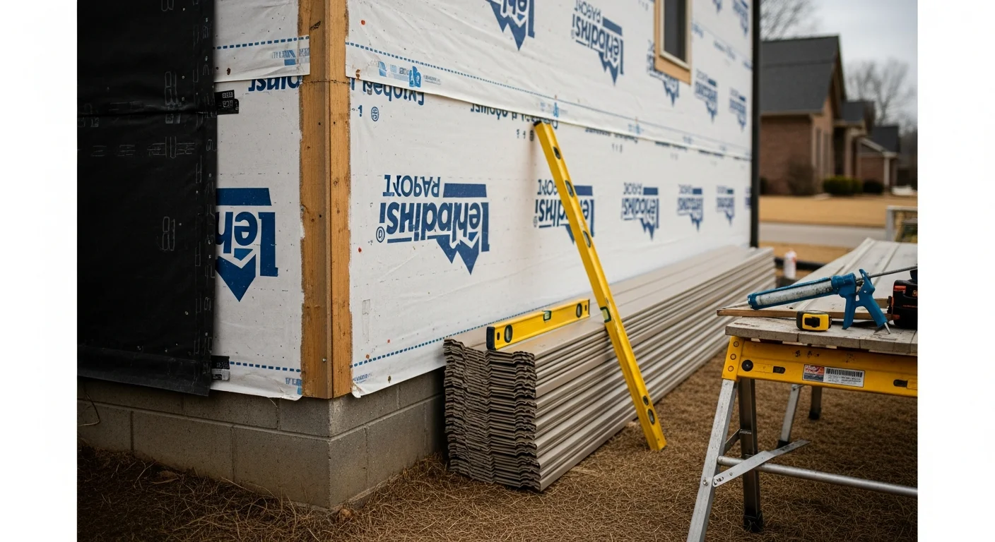 Freshly installed siding on a residential home in Osceola, showing clean panel lines and a sealed exterior. The finished wall runs from the foundation to the roofline with no gaps or warping visible.