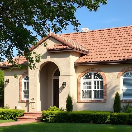 ceramic tile roof on a nice home